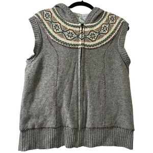 Free People Fair-Isle Inspired Pattern Wool Vest
